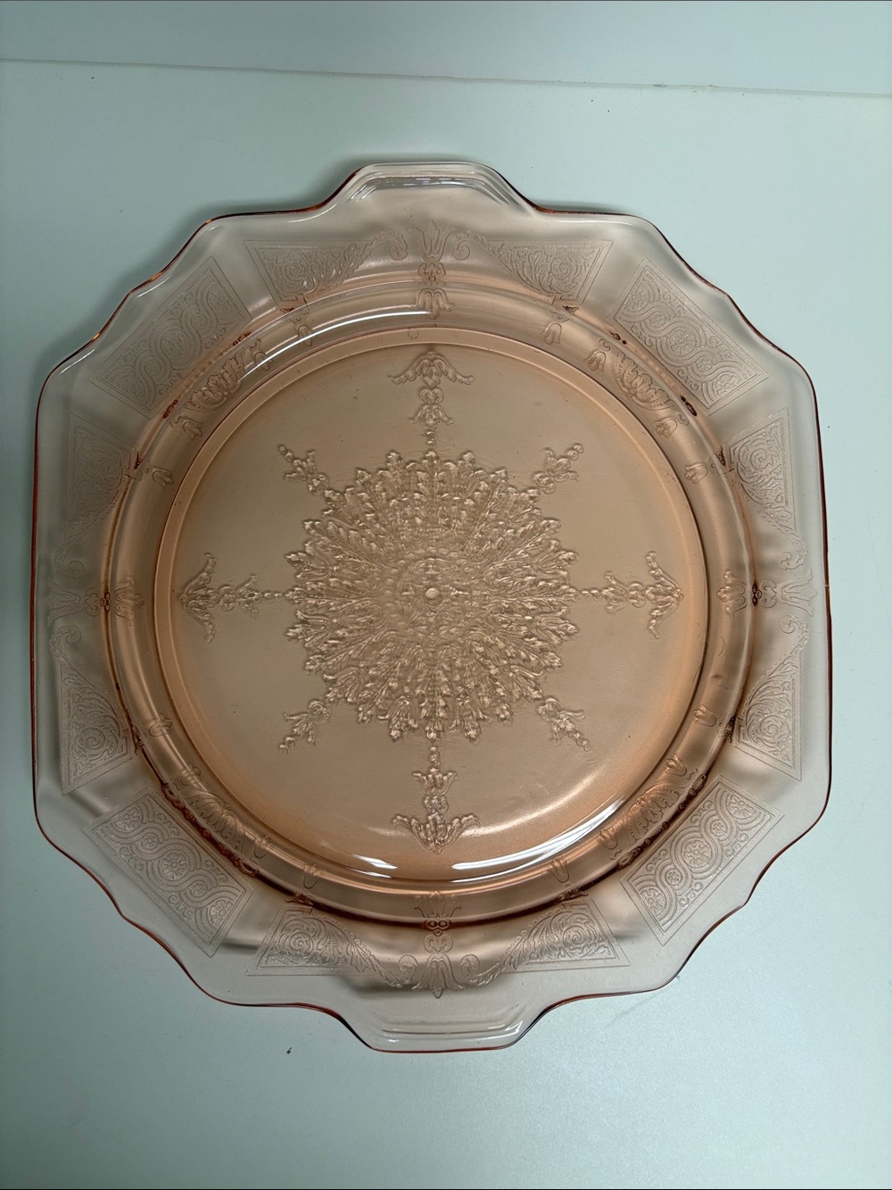 Anchor Hocking Princess Pink Collection Glass Serving Plate